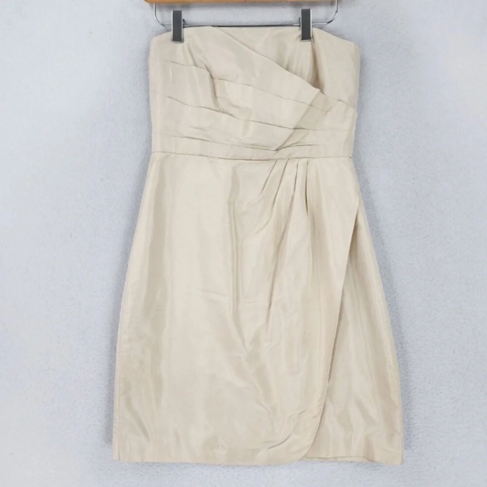 J Crew Silk Bridesmaids Dress Champagne | Vintage 2000’s | Size 0